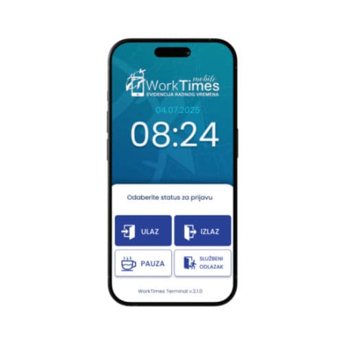 WorkTimes Mobile aplikacija za iPhone